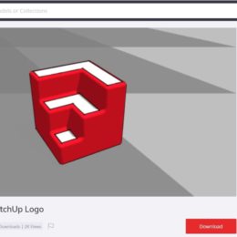 SketchUp logo 3d tlac
